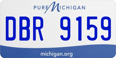 MI license plate DBR9159