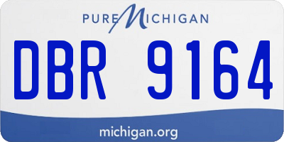 MI license plate DBR9164