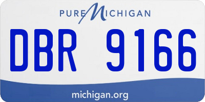 MI license plate DBR9166