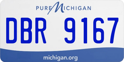 MI license plate DBR9167