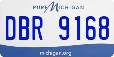 MI license plate DBR9168