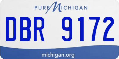 MI license plate DBR9172