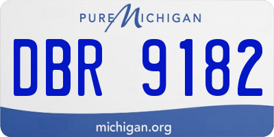MI license plate DBR9182