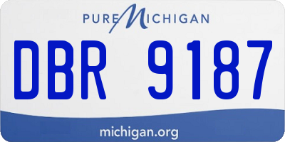 MI license plate DBR9187