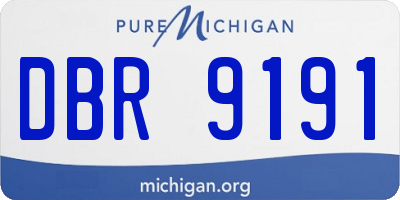 MI license plate DBR9191
