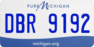 MI license plate DBR9192