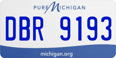 MI license plate DBR9193