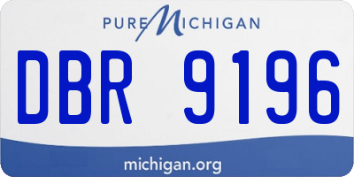 MI license plate DBR9196
