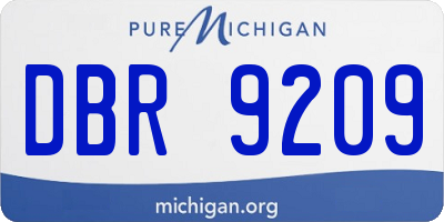 MI license plate DBR9209