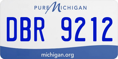 MI license plate DBR9212
