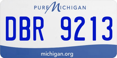 MI license plate DBR9213