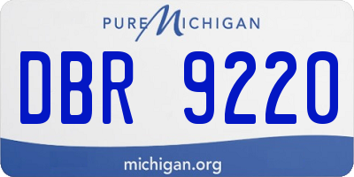 MI license plate DBR9220