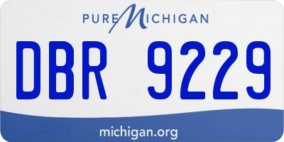 MI license plate DBR9229