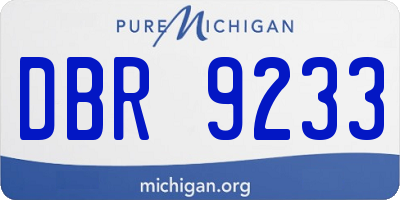 MI license plate DBR9233