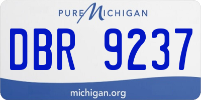 MI license plate DBR9237