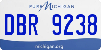 MI license plate DBR9238