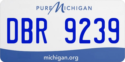 MI license plate DBR9239