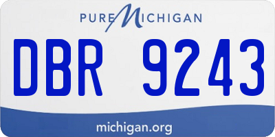 MI license plate DBR9243