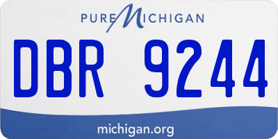 MI license plate DBR9244