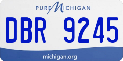 MI license plate DBR9245
