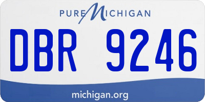 MI license plate DBR9246