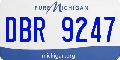 MI license plate DBR9247
