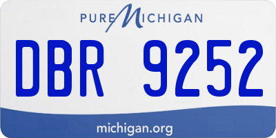 MI license plate DBR9252