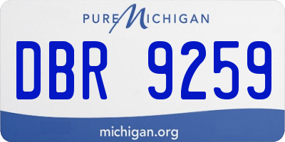 MI license plate DBR9259