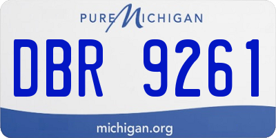 MI license plate DBR9261