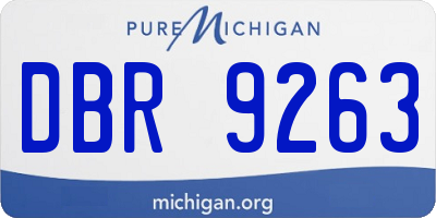 MI license plate DBR9263