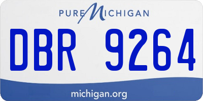 MI license plate DBR9264