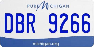 MI license plate DBR9266