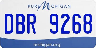 MI license plate DBR9268