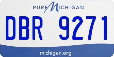 MI license plate DBR9271