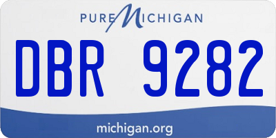 MI license plate DBR9282