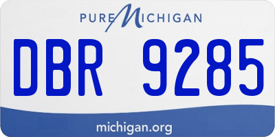 MI license plate DBR9285