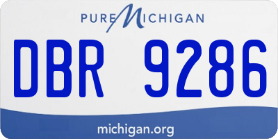 MI license plate DBR9286