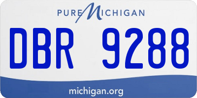 MI license plate DBR9288