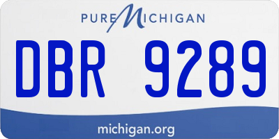 MI license plate DBR9289