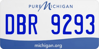 MI license plate DBR9293
