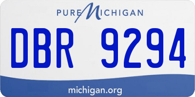 MI license plate DBR9294