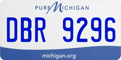 MI license plate DBR9296