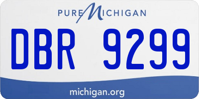 MI license plate DBR9299