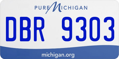MI license plate DBR9303