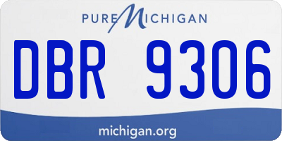 MI license plate DBR9306