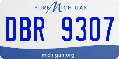 MI license plate DBR9307