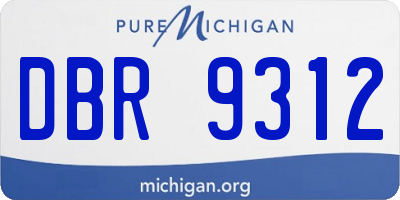 MI license plate DBR9312