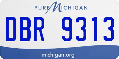 MI license plate DBR9313