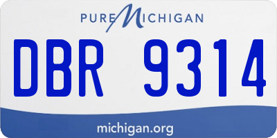 MI license plate DBR9314