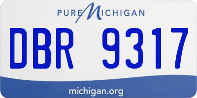 MI license plate DBR9317